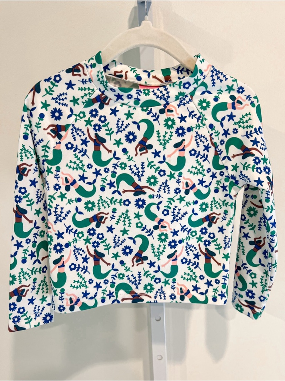 Lily and Dan Mermaid Print Long Sleeve Rash Guard Swim Shirt Top Girls Sz 3T